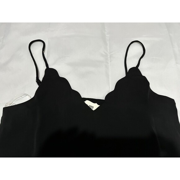 Altar’d State Womens Size M Black Slip Dress Scalloped Front Adjustable Straps - Picture 7 of 11
